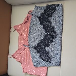 Arbercrombie& fich and Express cami top, M size, Rose gold and daysi stamp